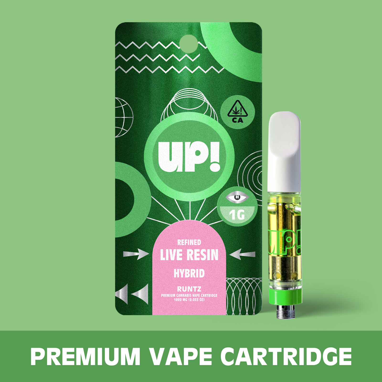 Photograph of product: UP! - Runtz (Hybrid) Live Resin Cartridge