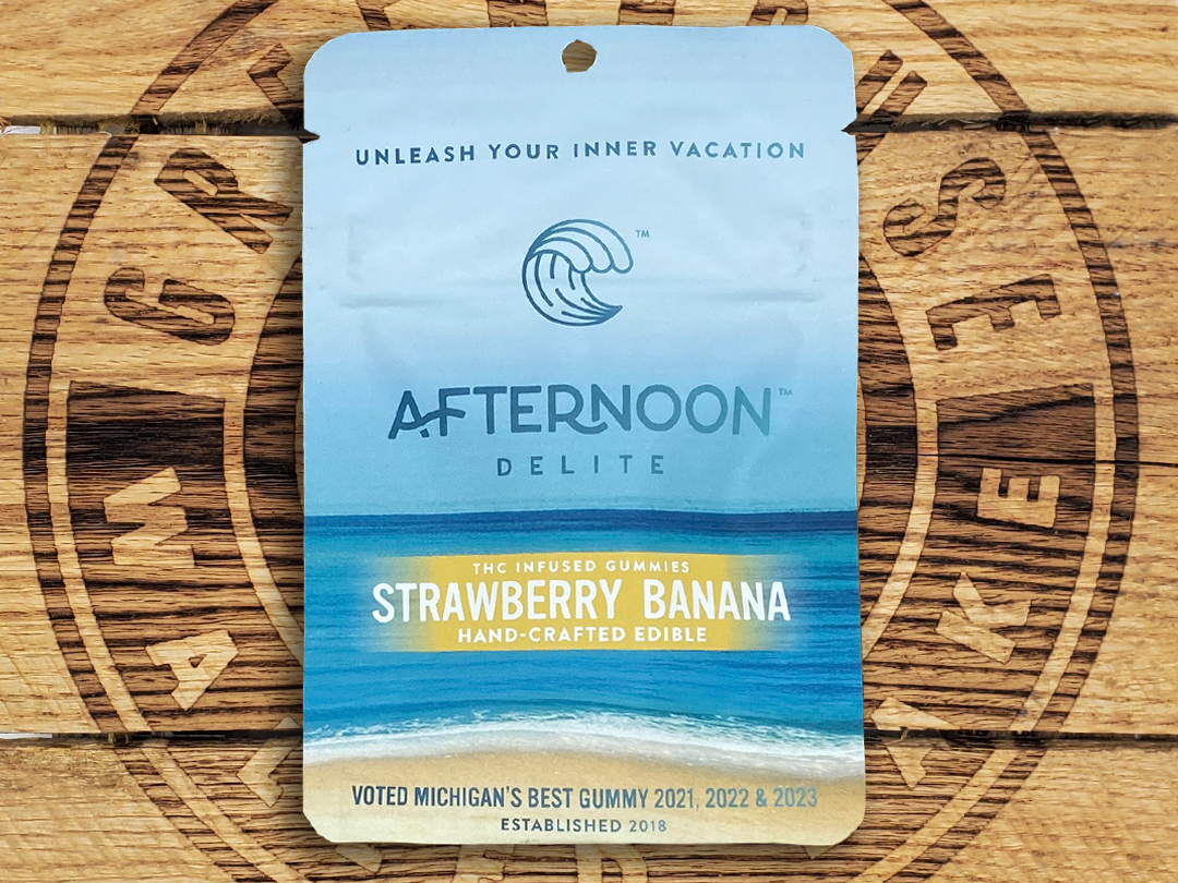 Photograph of product: Afternoon Delite | Strawberry Banana Gummies | 200mg 2pk