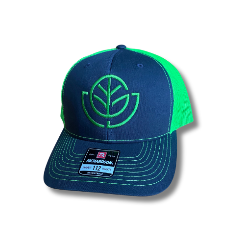 Photograph of product: Greener Leaf Hat | Charcoal & Lime