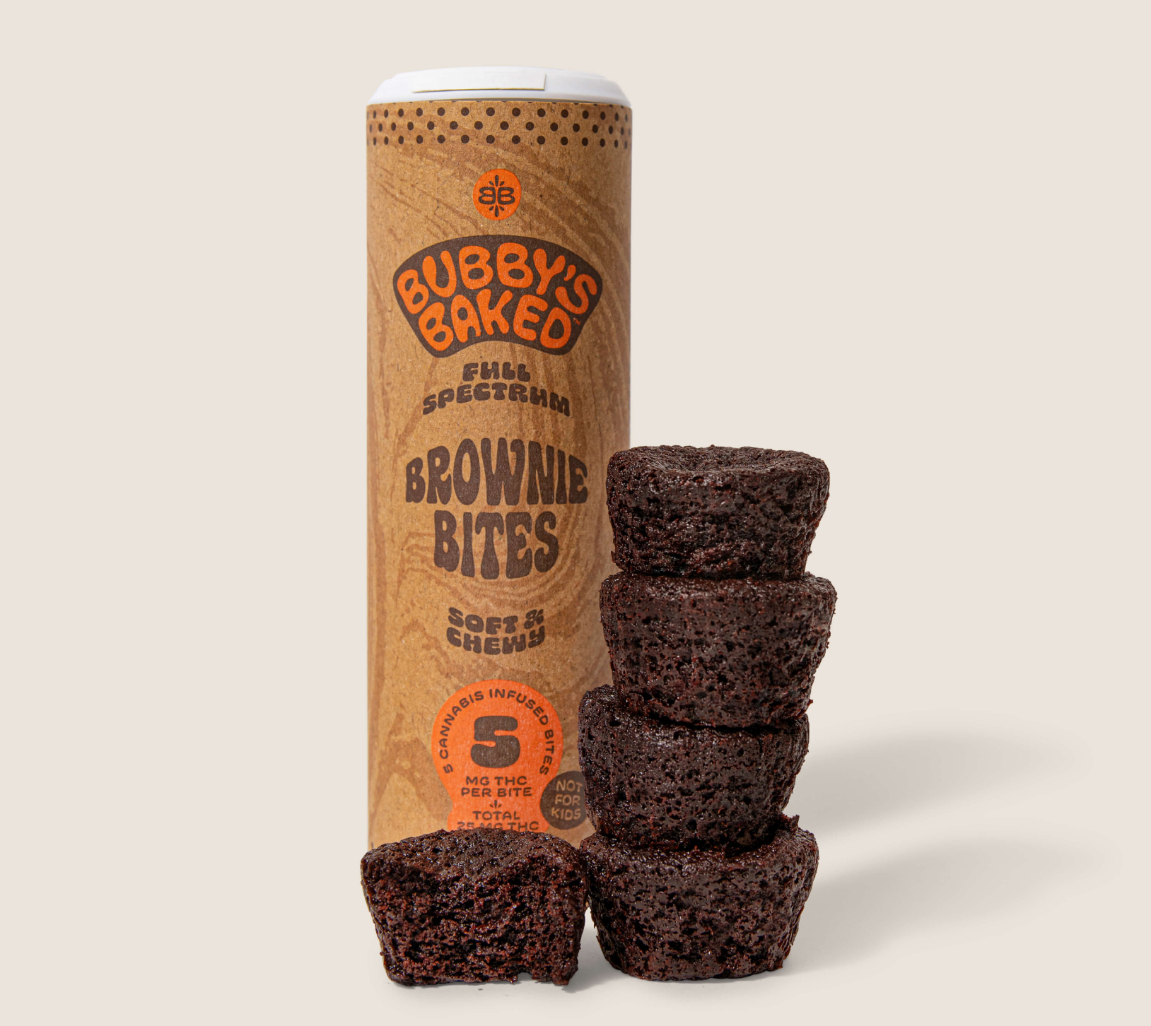 Photograph of product: Brownie Bites - 25mg - Bubby's Baked