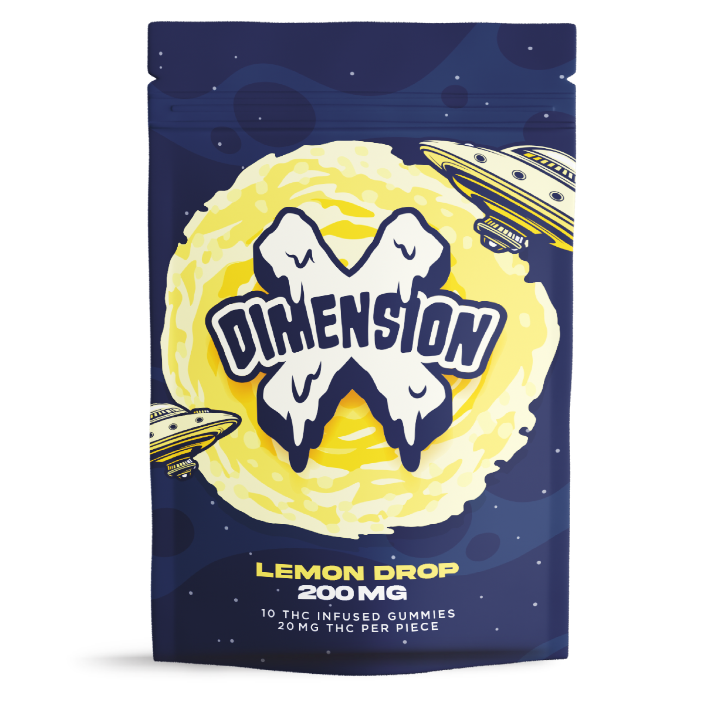 Photograph of Product: Dimension X Lemon Drop Gummies | 200mg