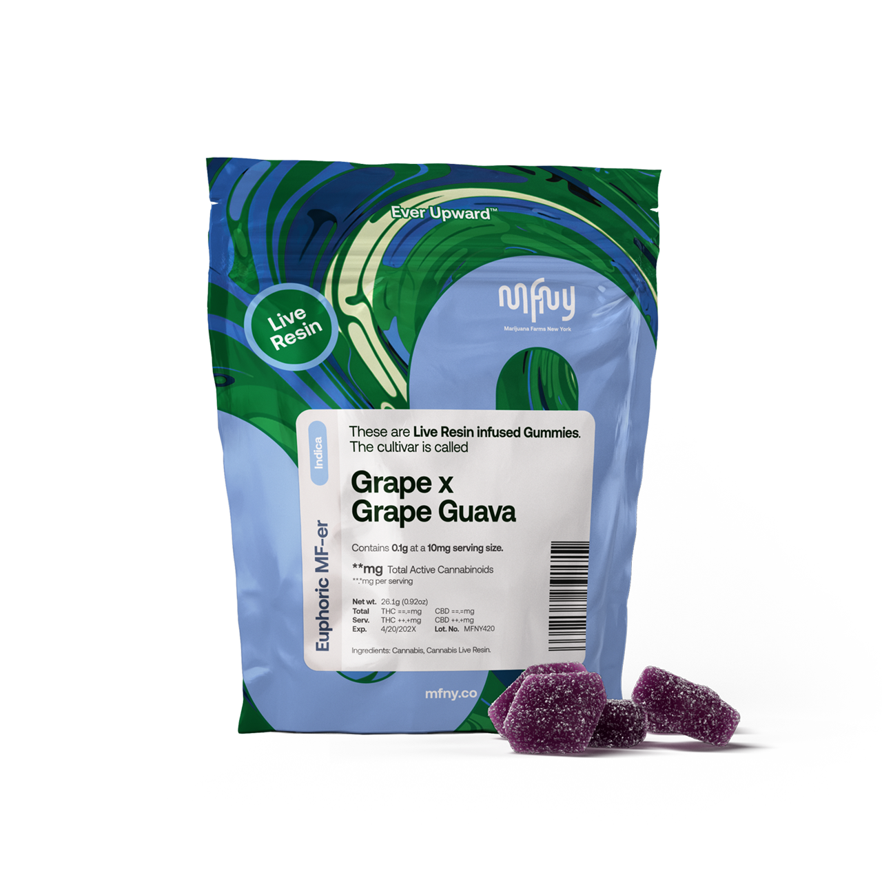 Photograph of product: Grape x Grape Guava Live Resin Gummies | 10 pk
