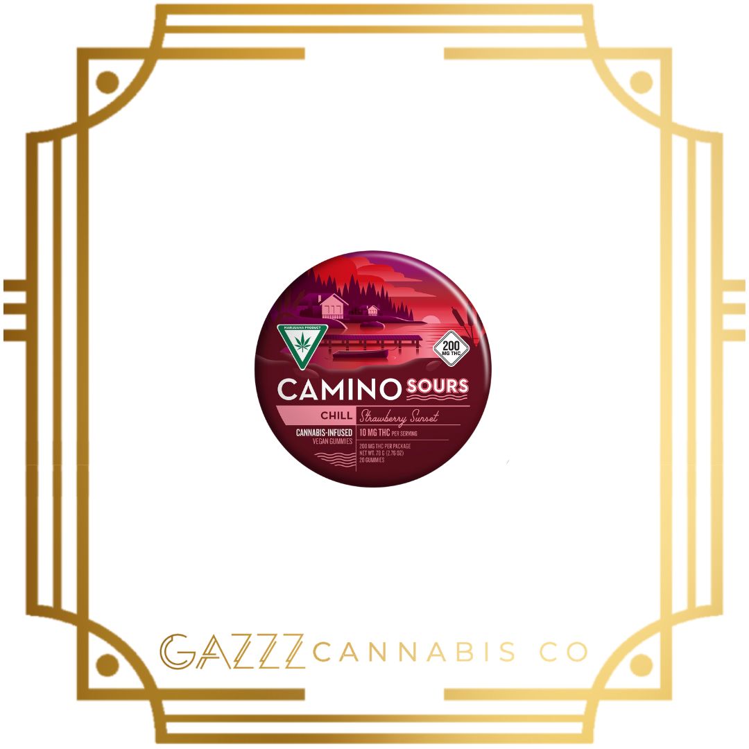 Photograph of product: Camino | Sour Gummies 200mg | 10-Pck - Strawberry Sunset