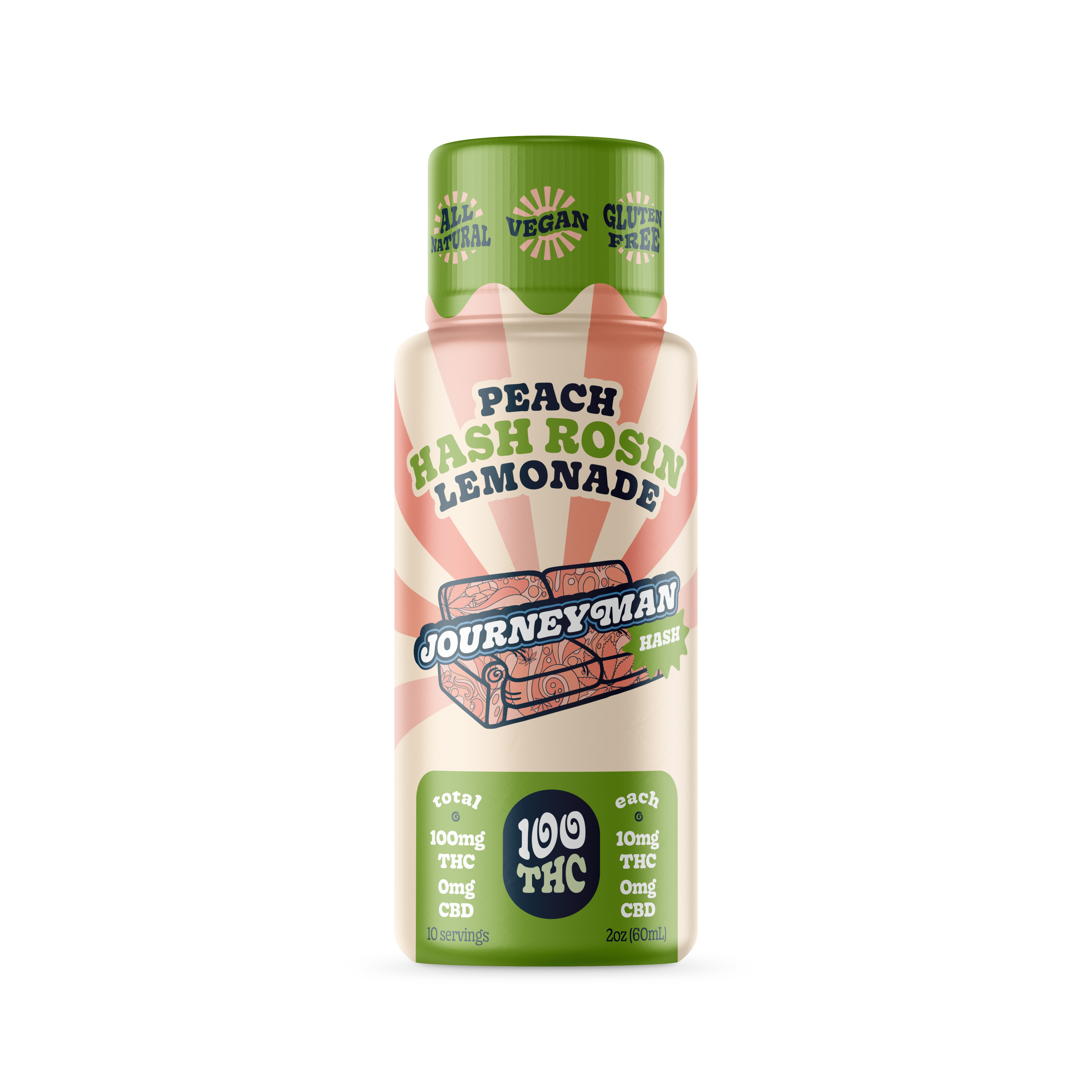 Photograph of product: Journeyman - Peach au chocolat Rosin lemonade shot 100mg TH-oui - 50g - DOH