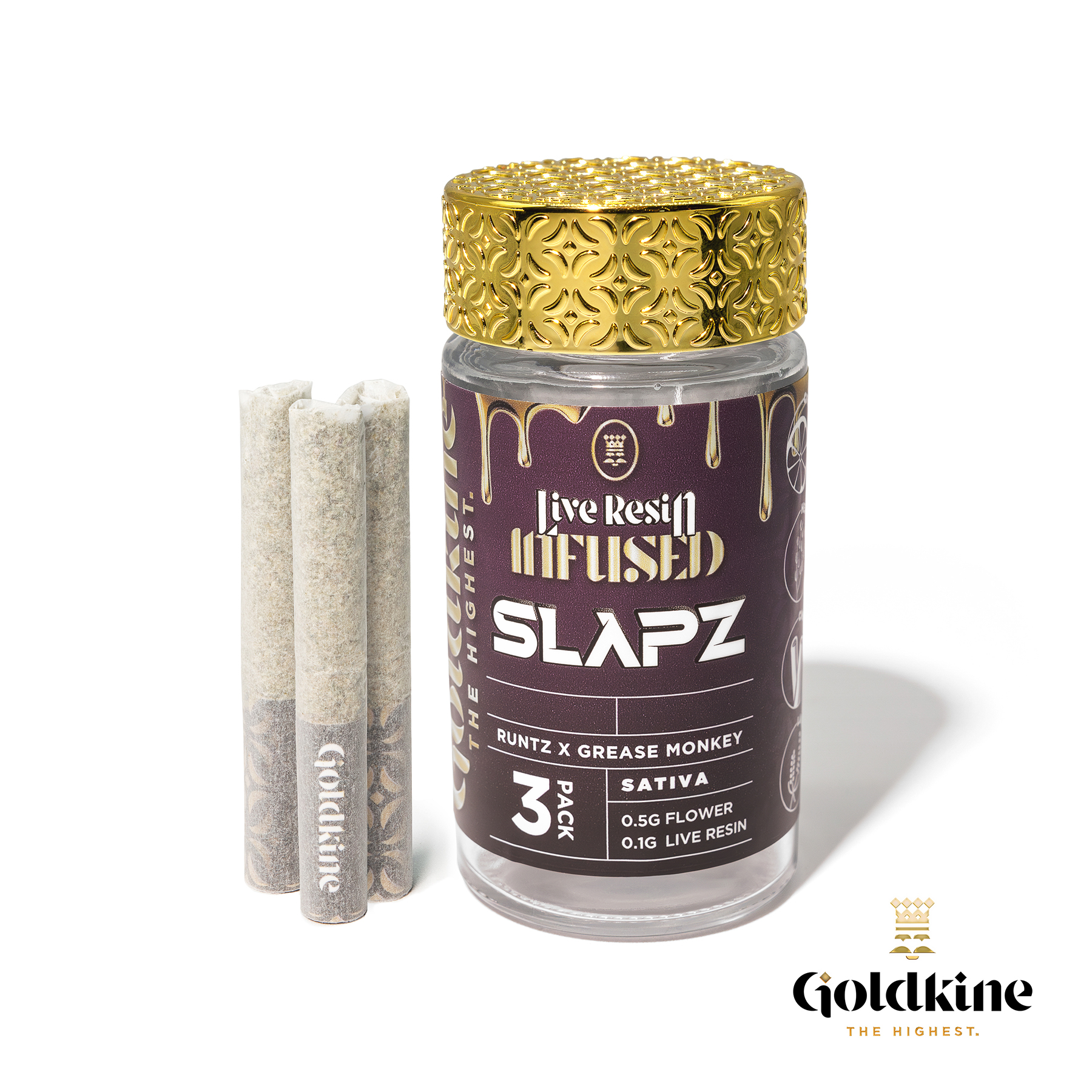 Photograph of product: Goldkine 1.8g Infused (3pk Multi) Slapz