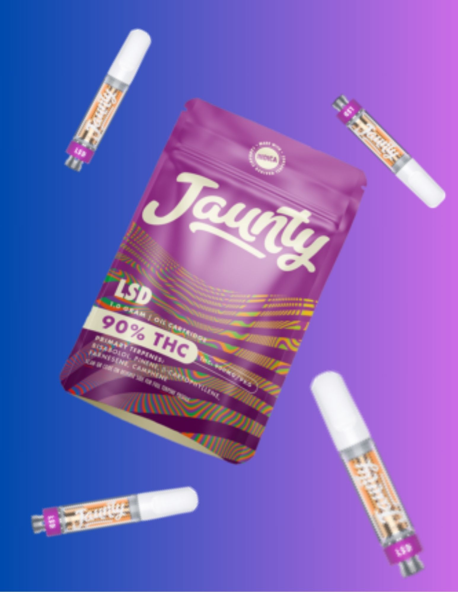 Photograph of product: Jaunty | 1g | 510 Vape Cart | LSD