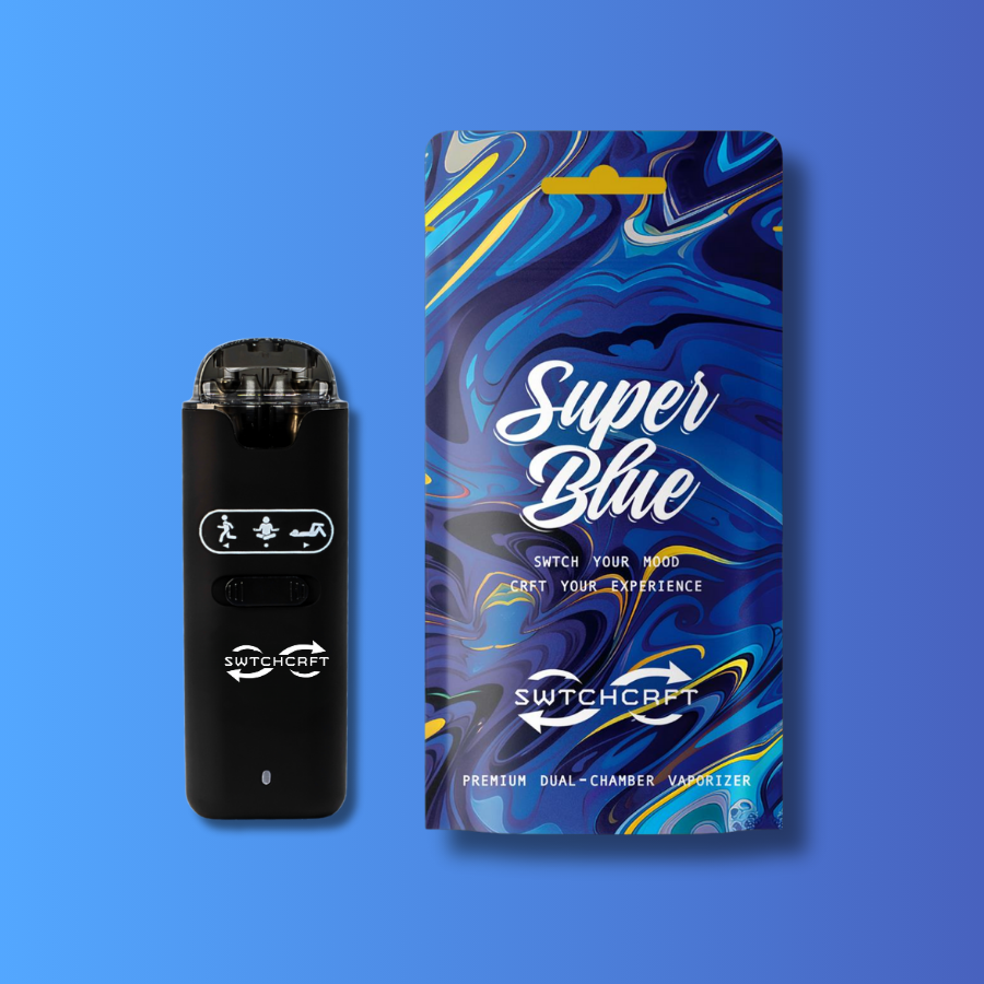Photograph of product: 2-in-1 DISPOSABLE | Super Blue | SWTCHCRFT