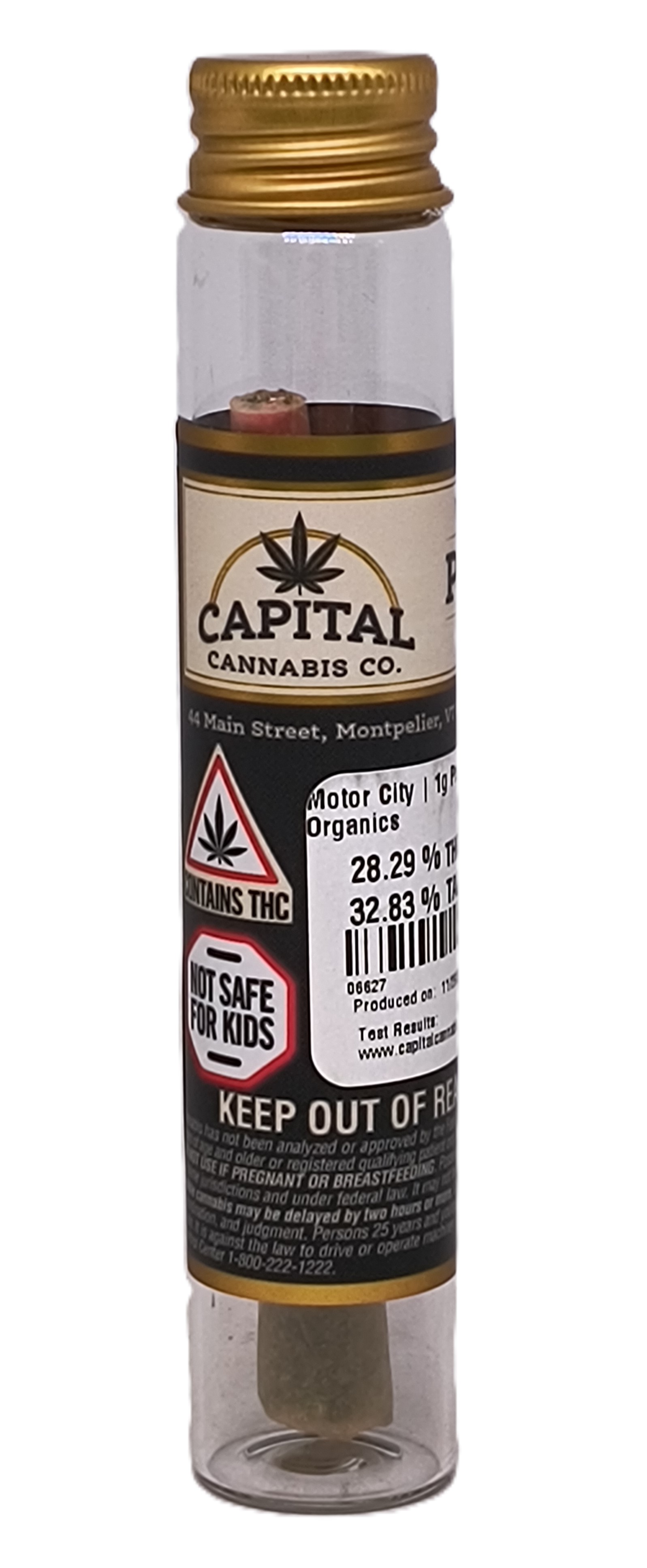 Photograph of product: Motor City Pre-Roll | Bright Valley Organics