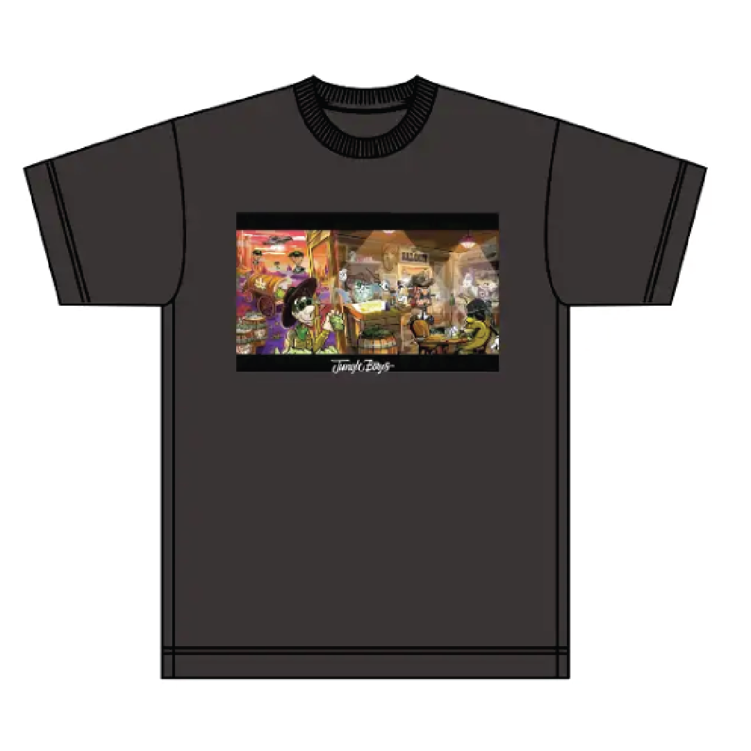 Photograph of product: Saloon Tee | Black | XL