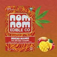 Photograph of product: Nom Nom 200mg Mucho Mango Gummies