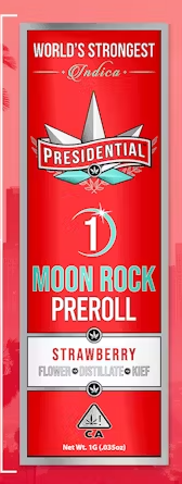 Photograph of product: 1g Strawberry Moon Rock Preroll - Presidential