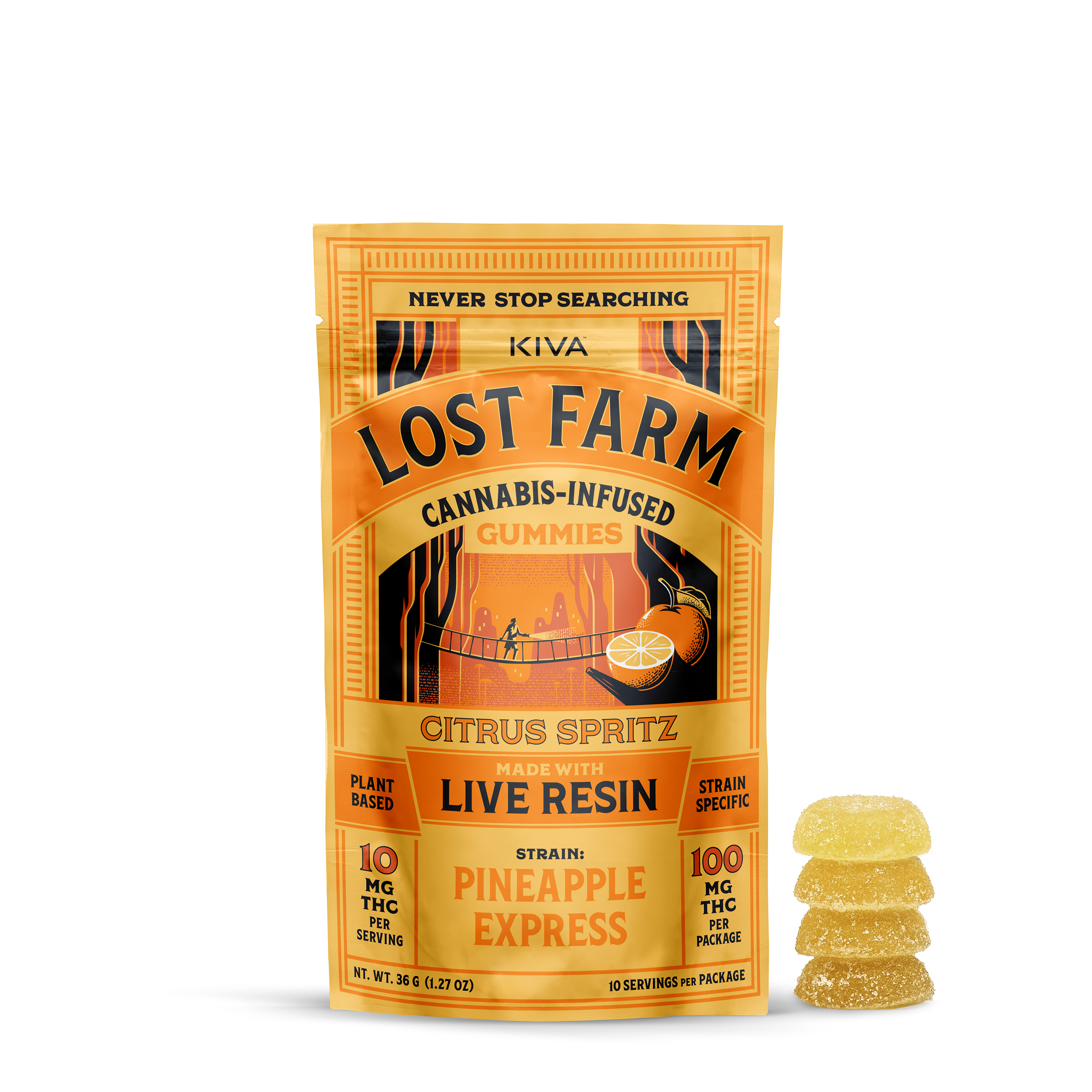 Photograph of product: Citrus Spritz - Live Resin Gummies - 100mg