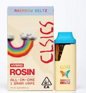 Photograph of product: CLSICS Rainbow Beltz Live Rosin AIO