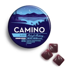 Photograph of product: Camino | 100mg Sleep Gummies | Midnight Blueberry