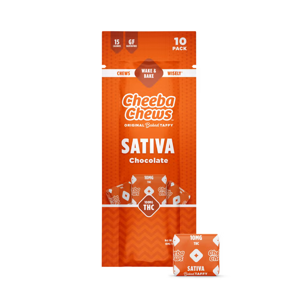 Photograph of product: Cheeba Chews - Taffy -Chocolate (S) 100mg