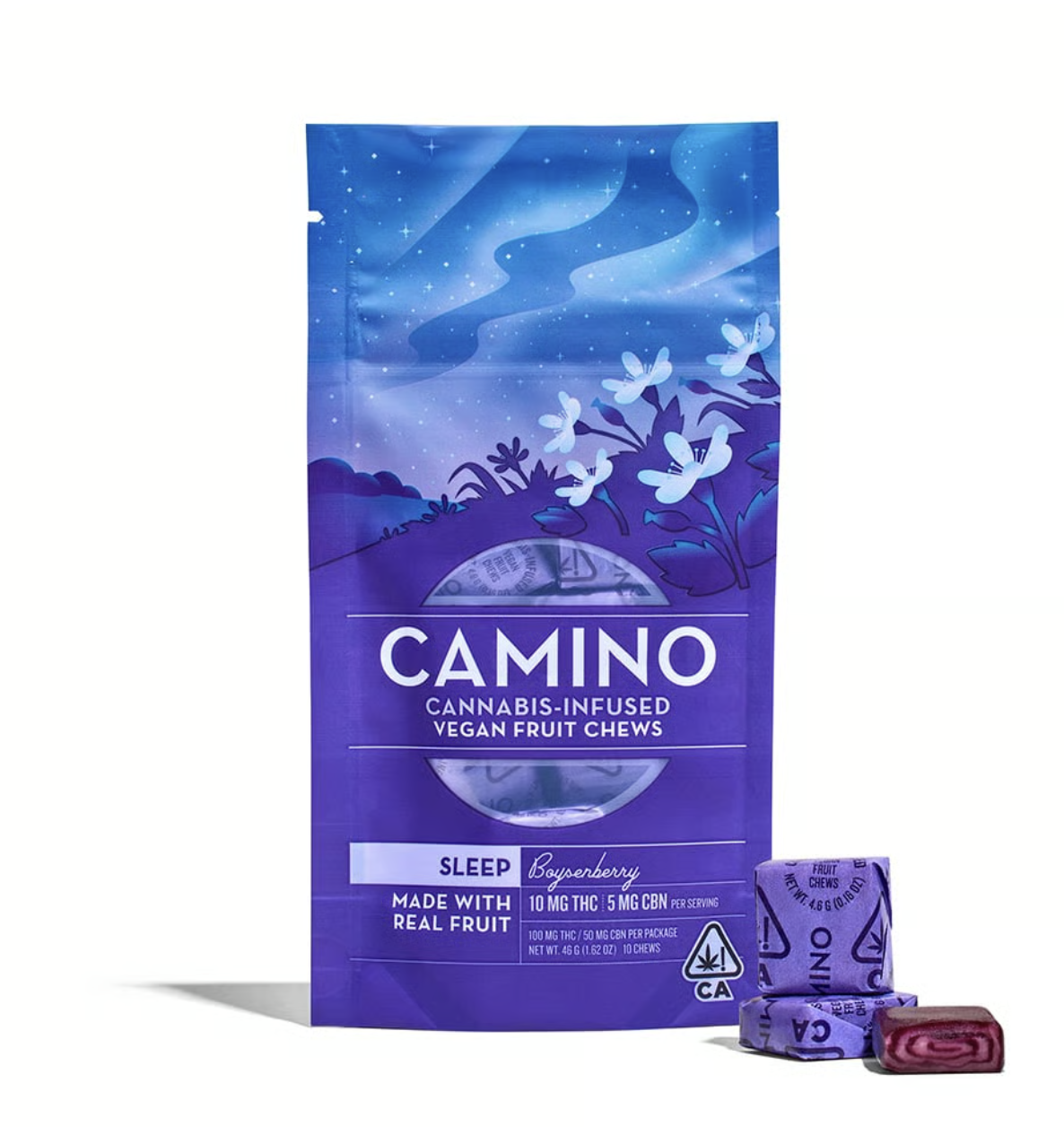 Photograph of product: Boysenberry | 10:5 CBN | 200mg Fruit Chews