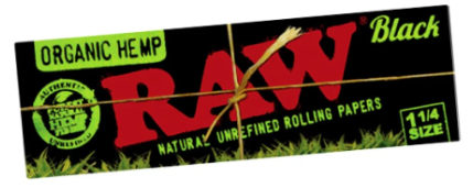 Photograph of product: Raw Black Organic - 1 1/4" Rolling Paper