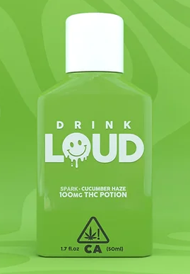 Photograph of Product: Tincture - Cucumber Haze SPARK Drink Loud THC Shot - 100mg