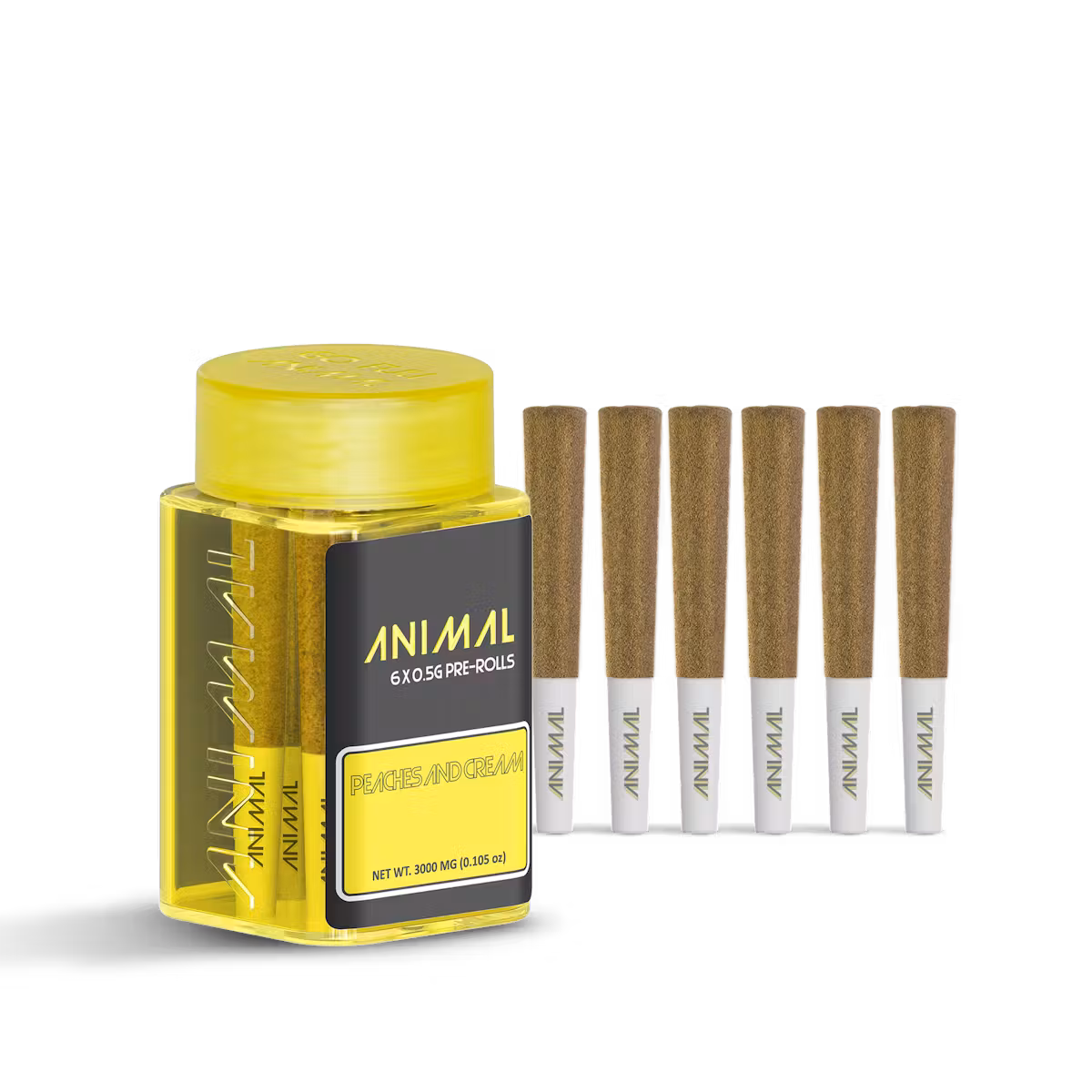 Photograph of product: Animal Infused Pre-Rolls /6pk - Peaches and Cream