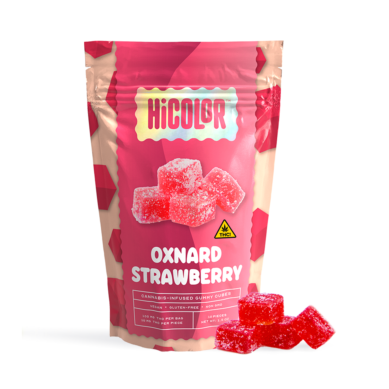 Photograph of product: HiCOLOR - Oxnard Strawberry Chews 10-pack