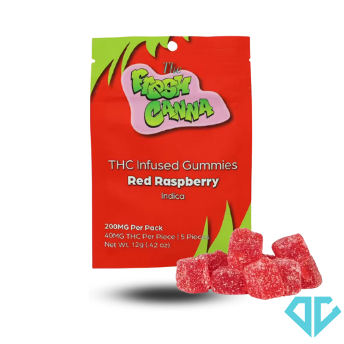 Photograph of product: Fresh Canna Red Raspberry Live Resin Gummies 200mg