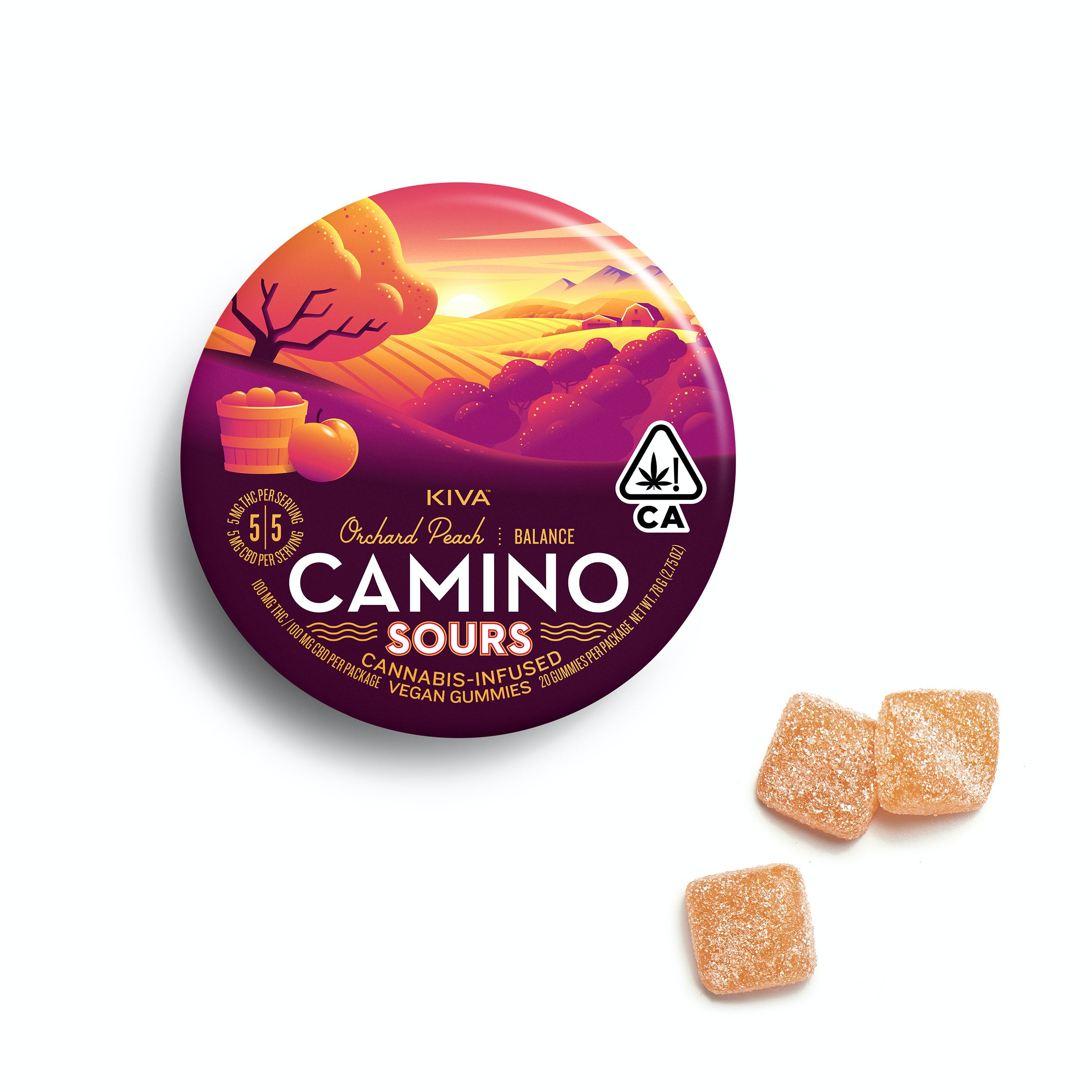 Photograph of product: 'Camino Sours' Orchard Peach 1:1 - 100mg