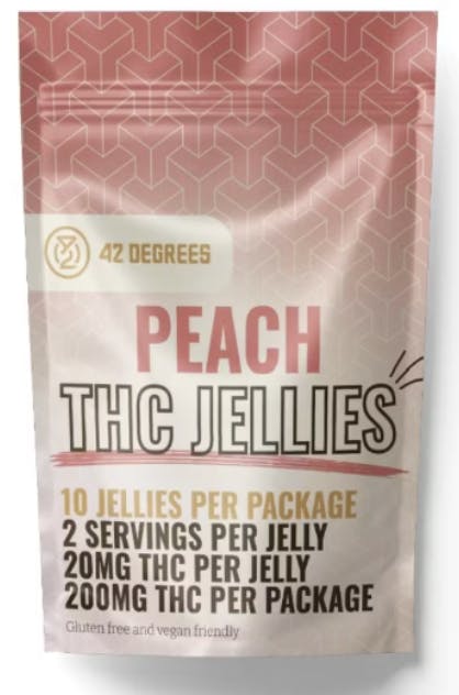 Photograph of product: 42 Degrees- Peach TH-oui Jellies-200mg