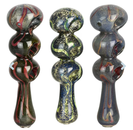 Photograph of product: Fermion Skin Triple Bowl Spoon Hand Pipe - 6.5"