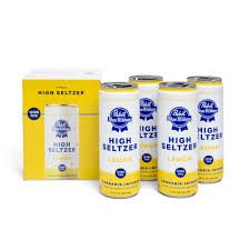 Photograph of product: [PABST] - 4pk High Seltzer - 10mg - Lemon - 