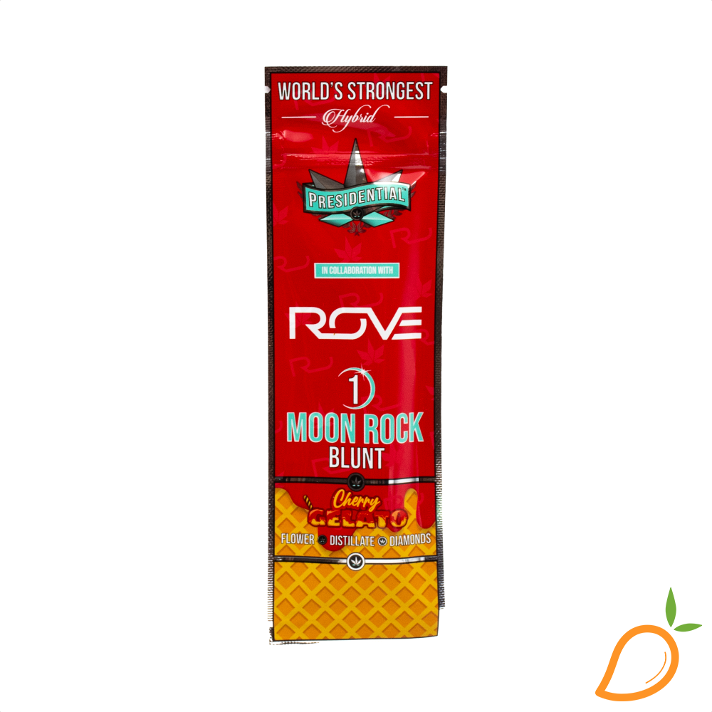 Photograph of product: 1.5g Cherry Gelato Moonrock Blunt Presidential x Rove