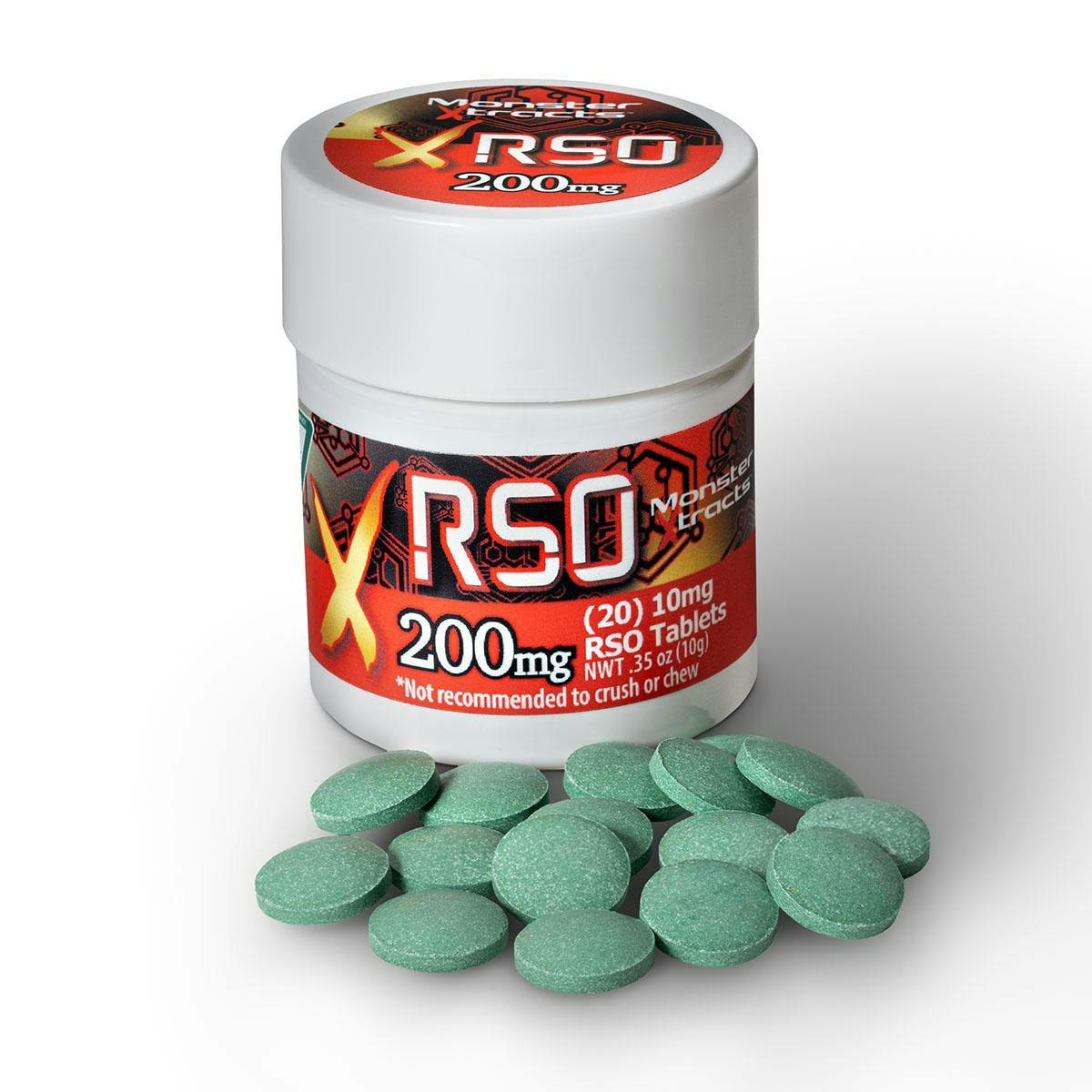 Photograph of product: Monster Xtracts - RSO 200mg Tablets