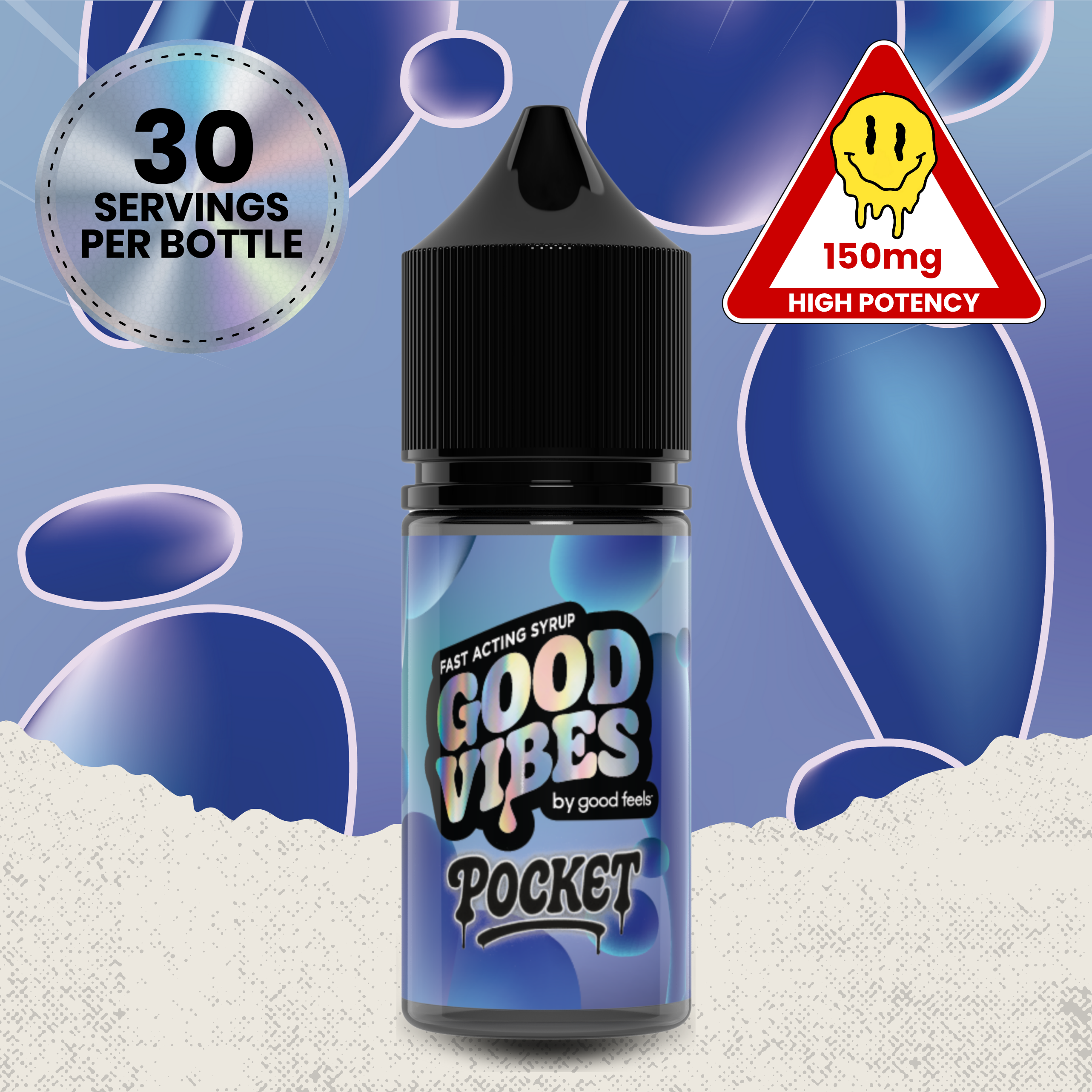 Photograph of product: Pocket Blue Raspberry Syrup | 150mg