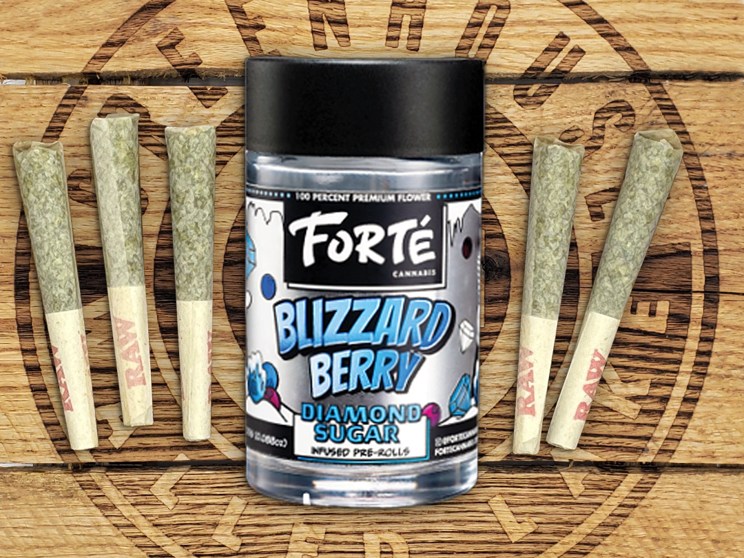Photograph of product: Forte | Blizzard Berry | 0.5g Diamond Infused Pre Roll 5 Pack