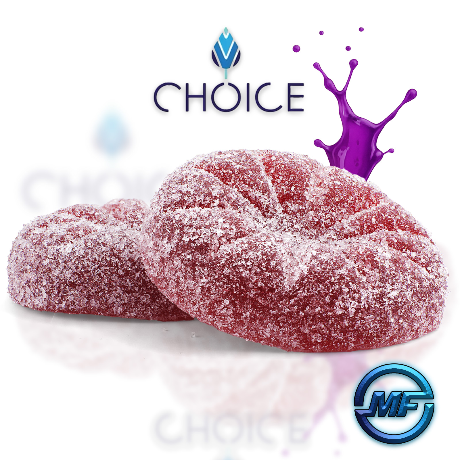 Photograph of product: Choice | Giga-Grape | Mega Chews | 200mg