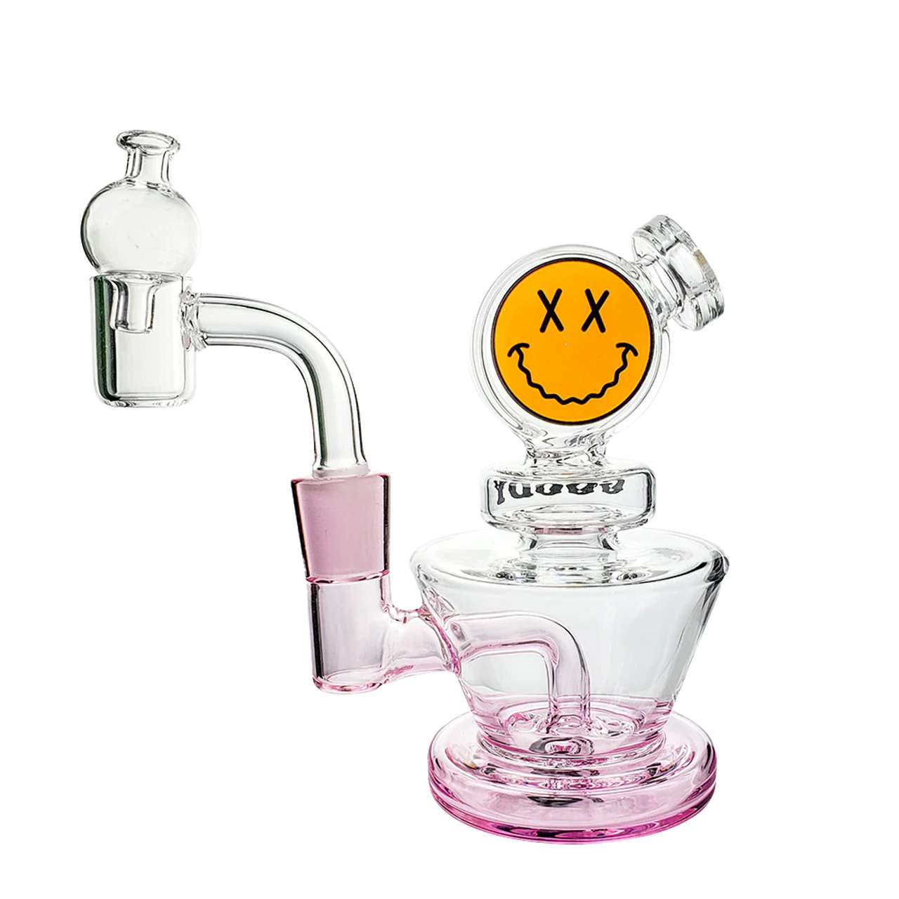Photograph of product: Water Pipe I Goody Glass I Pink Big Face | Mini Rig Kit