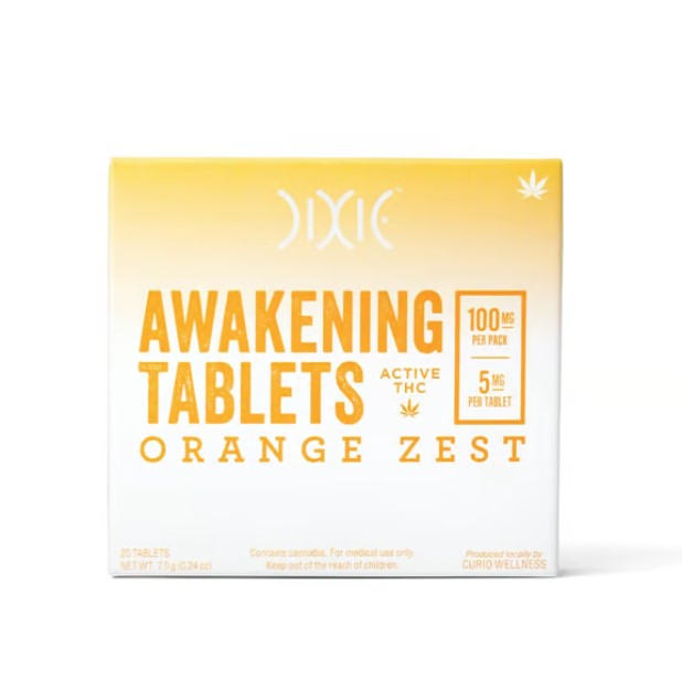 Photograph of product: 100mg Orange Zest "Awakening" Tablets 20ct