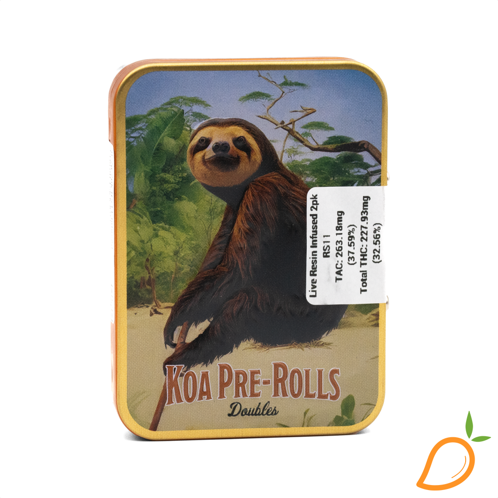 Photograph of product: 0.7g 2pk RS11 Infused Preroll Pack KOA