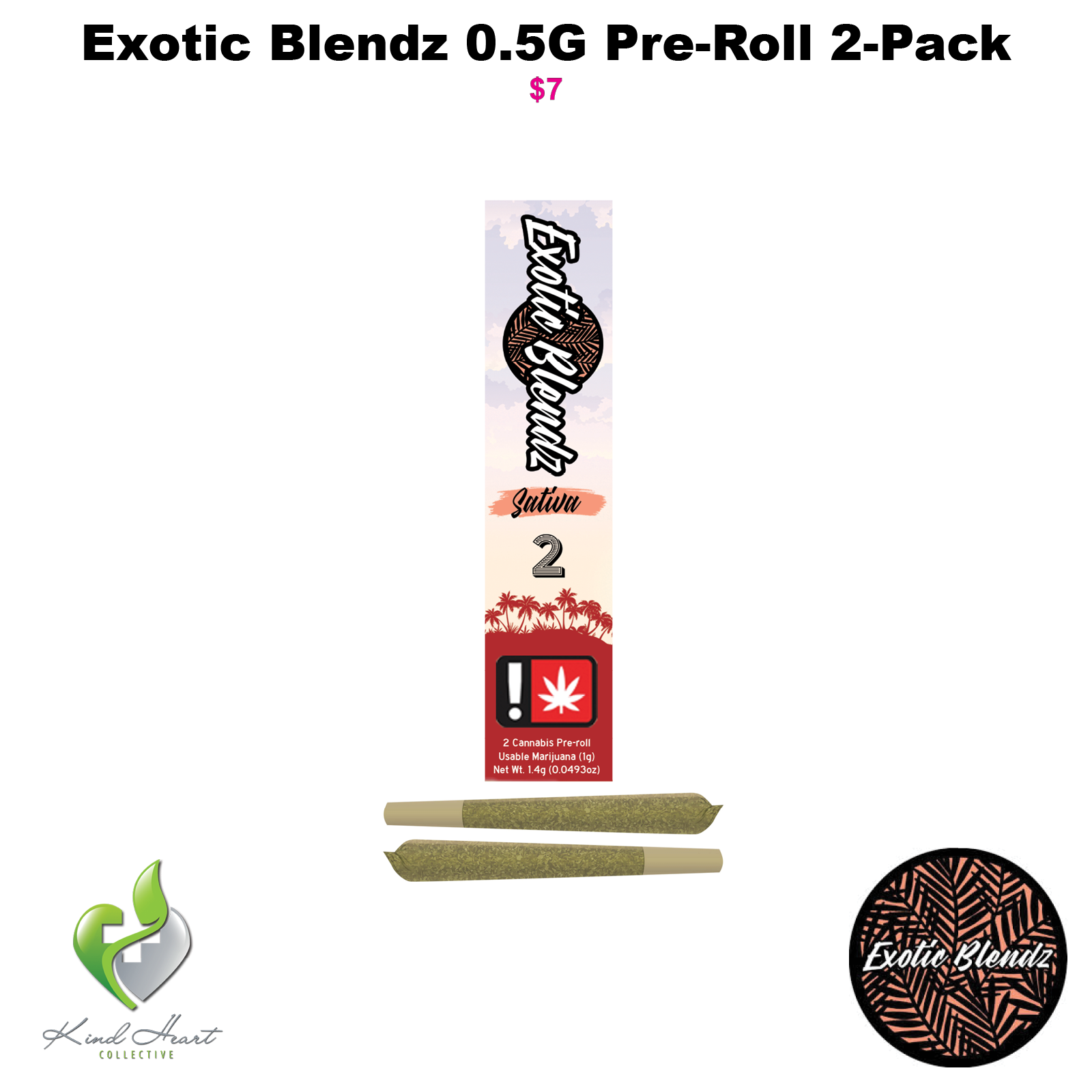 Photograph of product: Oui'd 0.5G Pre-Roll 2-Pack, Exotic Blendz (Taxes Included)