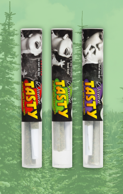 Photograph of product: Damn Tasty - Pamelina - 2pk Pre-Rolls