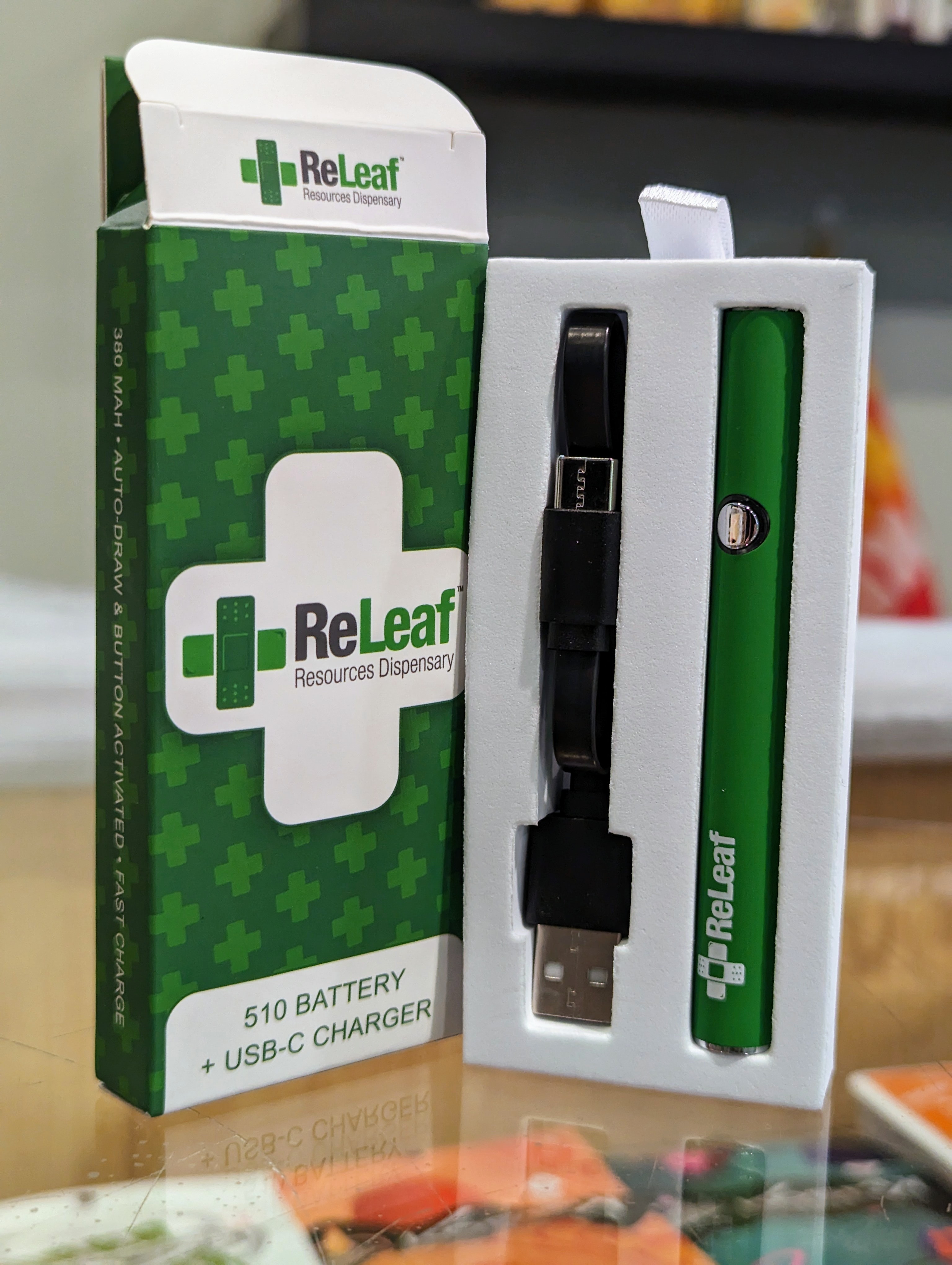 Photograph of product: ReLeaf Branded 510 Battery