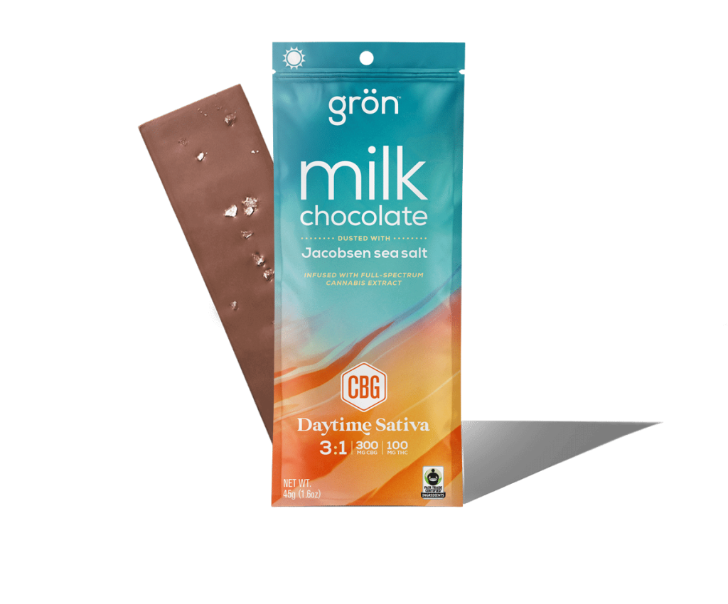 Photograph of product: Milk Chocolate w/ Sea Salt 3:1 CBG | 100mg