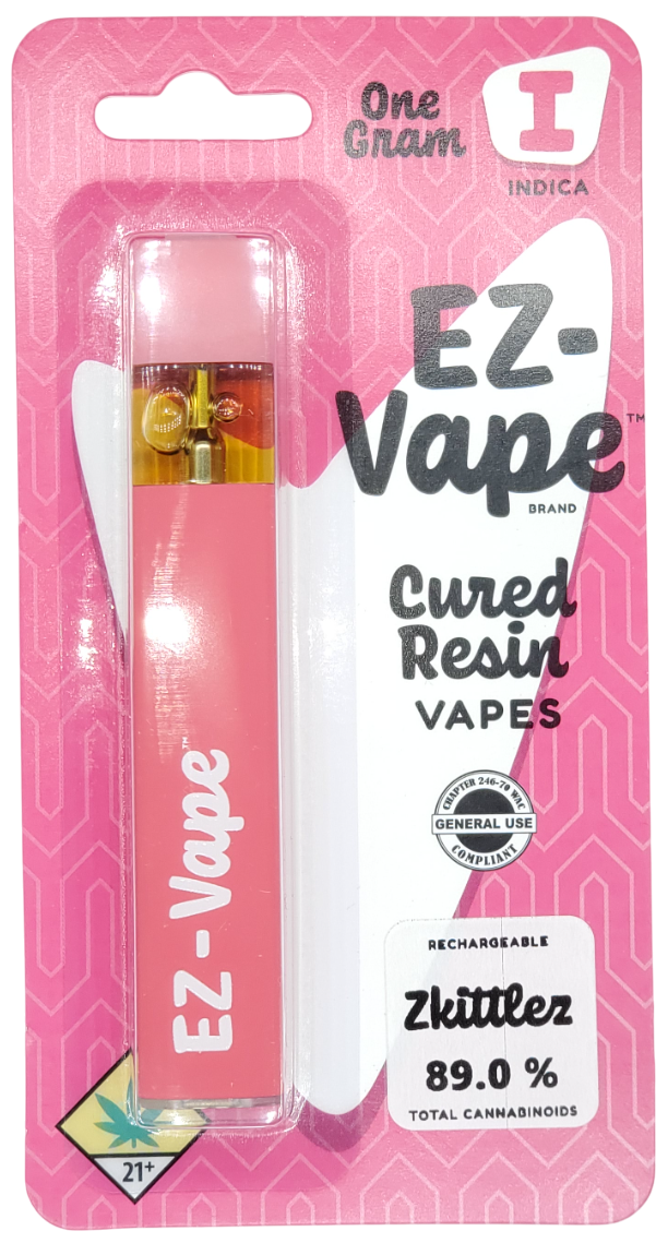 Photograph of product: EZ VAPE Zkittlez Disp 1g