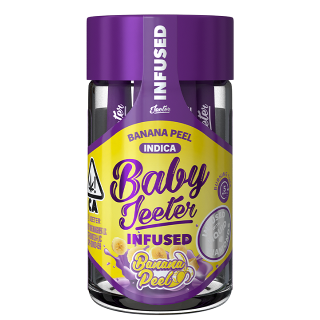 Photograph of product: 5PK- 0.5G- BANANA PEEL- INFUSED- DIAMOND- BABY JEETER