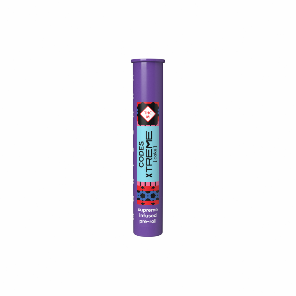 Photograph of product: Codes: Infused Pre-Roll | Cake x Gush Mints | Xtreme J's