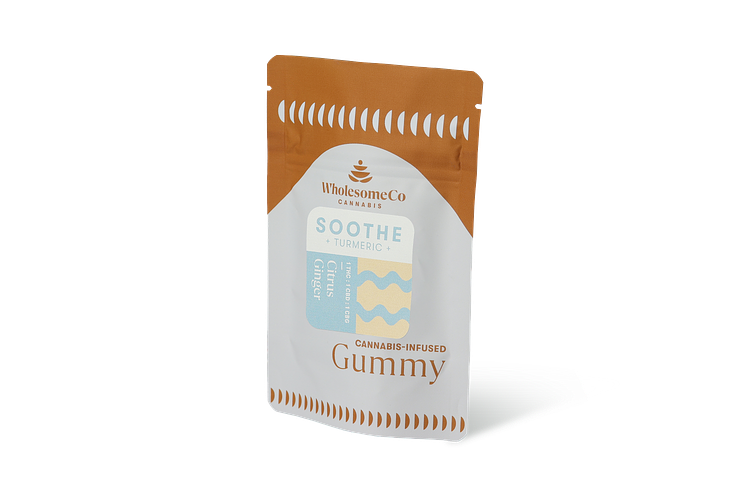 Photograph of product: Soothe Citrus Ginger | 1:1:1 (TH-oui:CBD:CBG) 10mg 10ct | Gummies