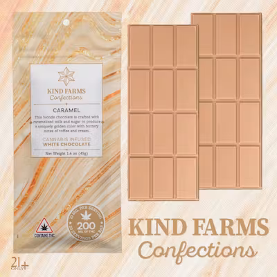 Photograph of product: Kind Farms | Caramel Chocolate Bar 200mg