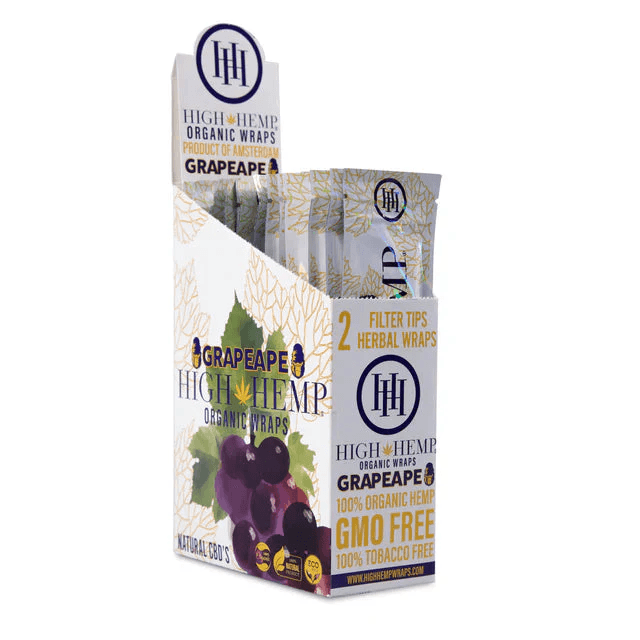 Photograph of product: High Hemp Organic Hemp Wrap Grape Ape 2pk
