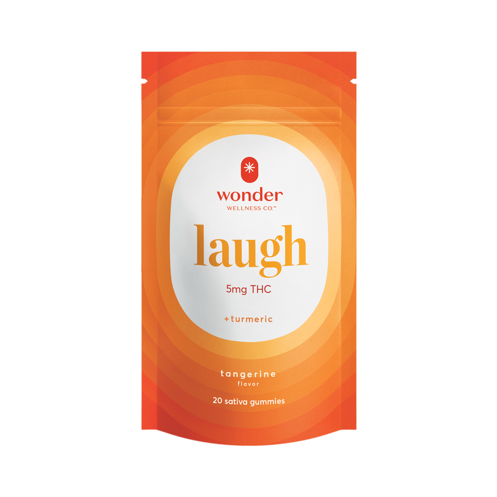 Photograph of product: Laugh Tangerine Gummies 20pk 100mg TH-oui