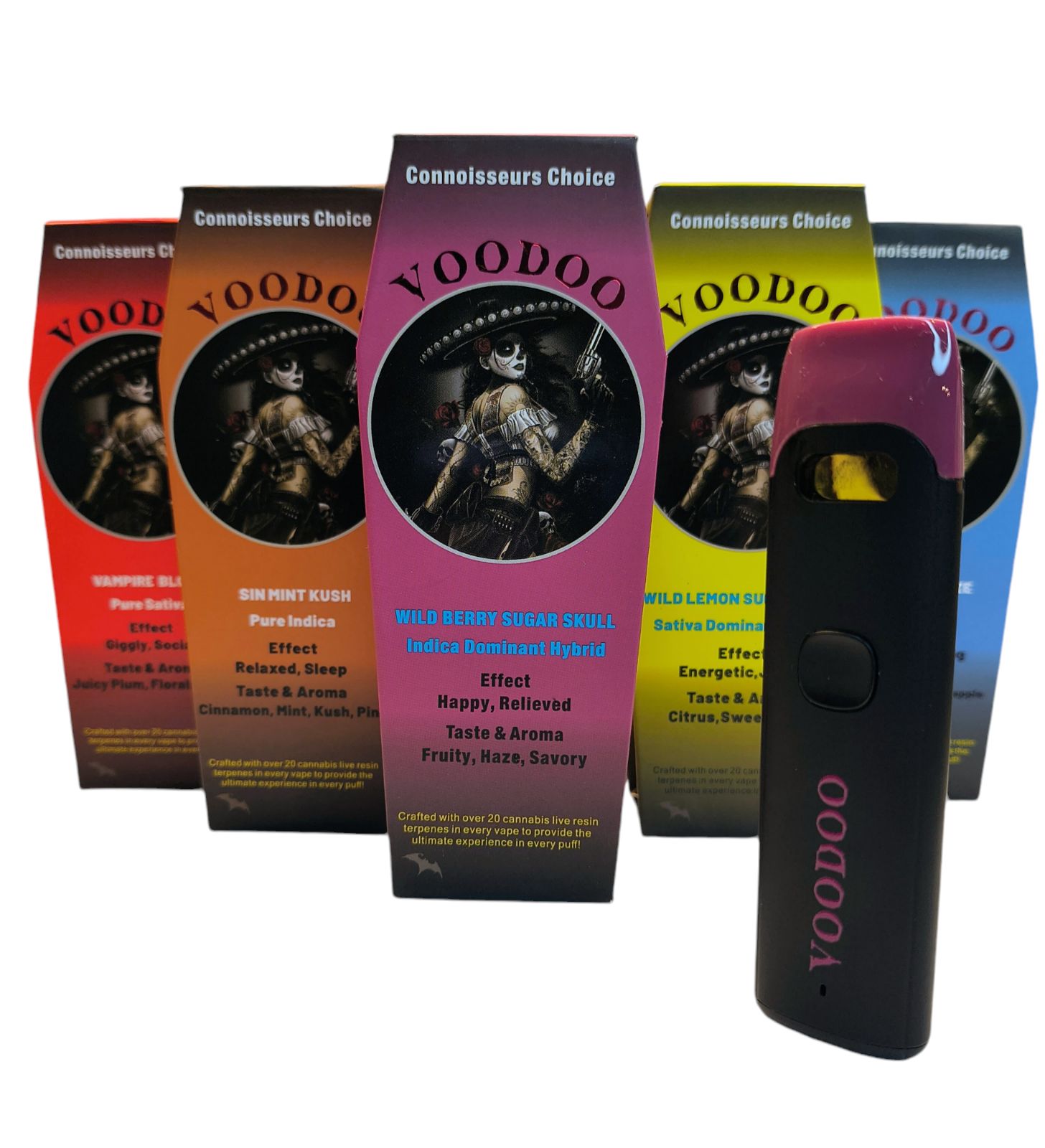 Photograph of product: Voodoo | Wild Berry Sugar Skull | 1G Live Resin Disposable