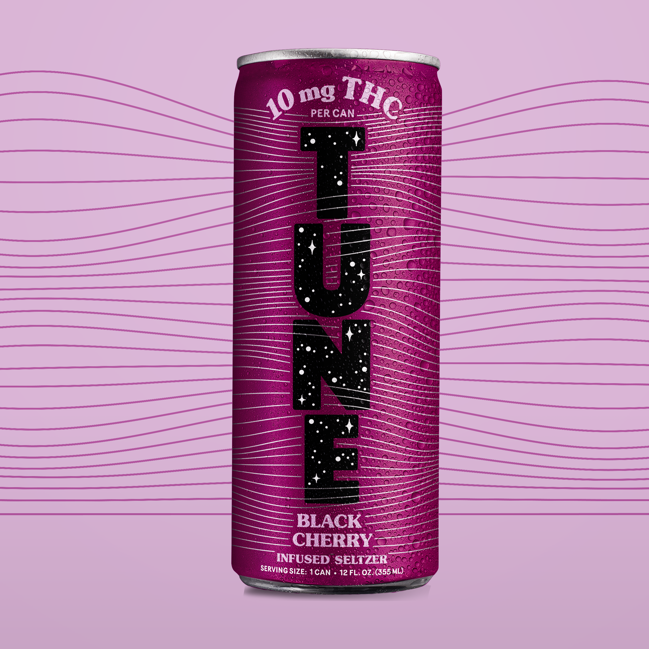 Photograph of Product: Black Cherry | 10mg Infused Seltzer | Single Can
